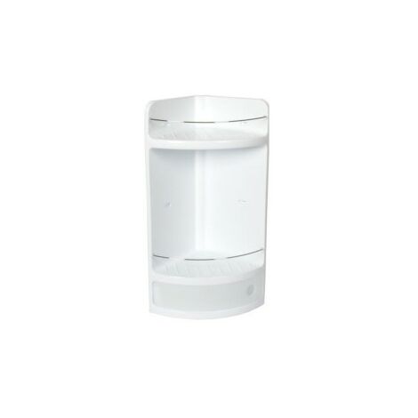  Étagère de salle de bain avec tiroir 20X20X50Mm Blanc Polypropylène Blanc Fix Tatay
