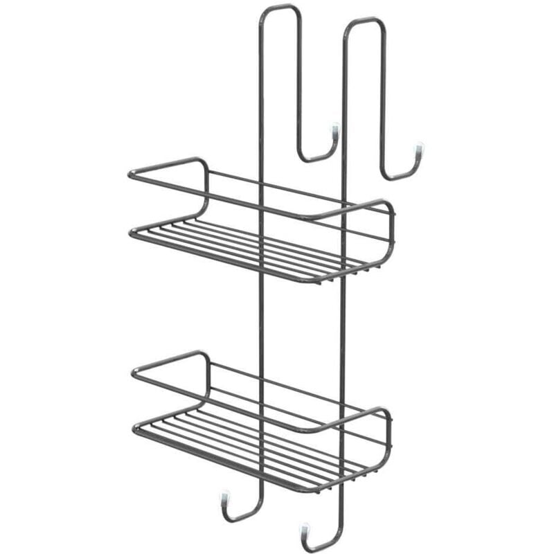 Kiamami Valentina - Coin De Douche En Fil D'acier Inoxydable Avec Deux Conteneurs