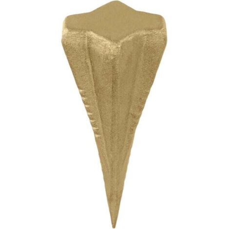 Coin de fendage diamanté, fendeur de bûches robuste en acier à 4 voies pour l'abattage et le fendage du bois - Or, 3,5 lb