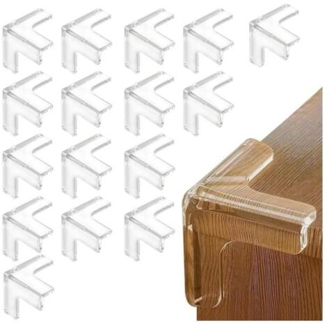 Coin de Table Protection , 16 Pièces Doux Protection Coin de Table, Forte Adhérence Transparent, Protection Angle De Table