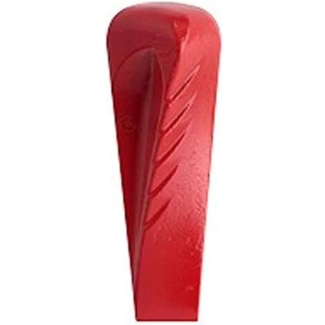 Coin Éclateur Rouge 2,1 Kg, outil de jardinage robuste et efficace, une solution efficace pour diviser le bois de chauffage en morceaux, en Acier forgé trempé, Résistant à l'usure