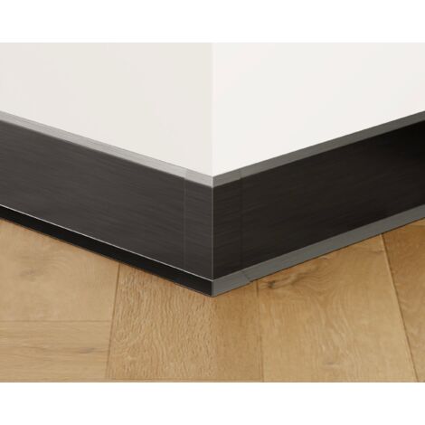 Coin extérieur FL pour plinthes F en acier 6cm x 3cm x 3cm - noir satiné
