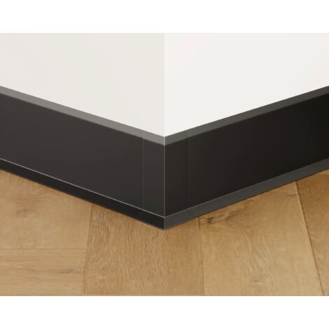 Coin extérieur FL pour plinthes F en acier 8cm x 3cm x 3cm - noir mat