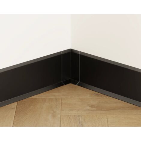 Coin intérieur modulaire FLI pour plinthes F 10cm x 3cm x 3cm - noir mat