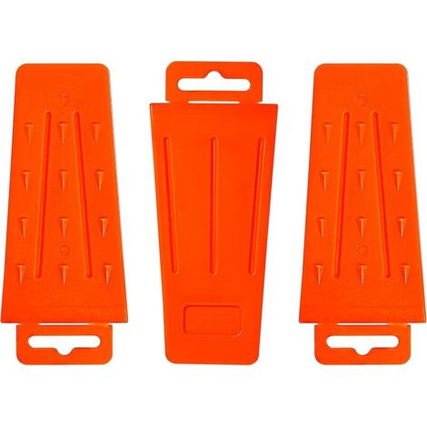 Coins d'abattage 14cm, Outils de Coupe d'arbre en Plastique de pour Guider la stabilisation de l'arbre, Ensemble de Fournitures d'abattage de Coin de tronçonneuse,Lot de 3