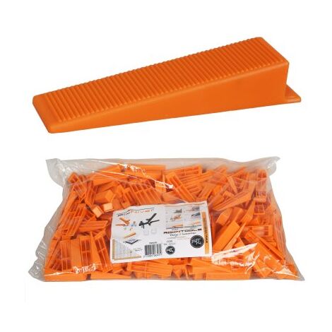 Coins pour croisillon autonivelants 250 pcs – Pour épaisseur 1 à 4 mm – Manipulation avec pince métal ou plastique – Fixnivel – Rokntools