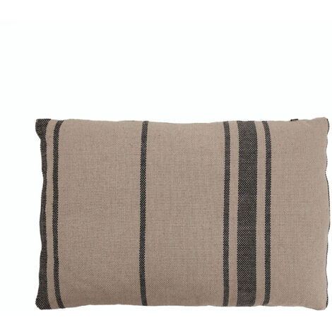 Cojin 60X40 Tela Crema/Negro