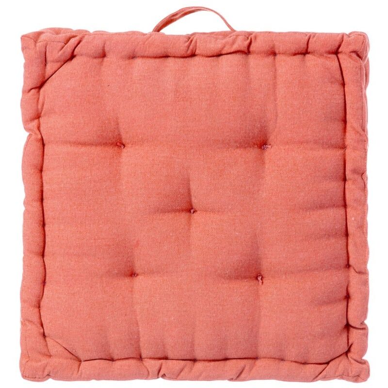 

Cojín acolchado de suelo coral rústico de algodón y poliéster de 45x10x45 cm