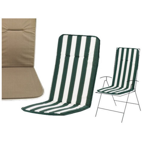Cojín Action respaldo alto blanco/verde 116x48x2,5 cm – Soporte ergonómico para sillones de jardín