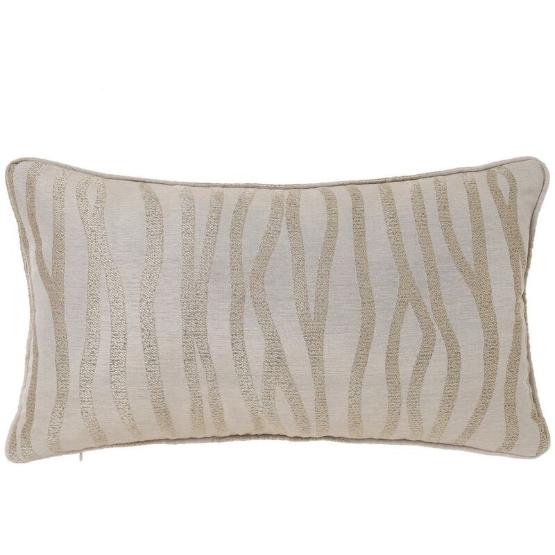 

Cojín animal print rectangular taupe de tela Jacquard de 50x33 cm