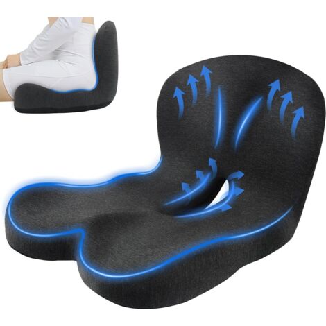 Cojin Antiescaras, Cojin Viscoelastico, Cojin Silla Oficina, Cojin Coxis Ortopedico Antiestrés Eficaz, Cojin Coxis Favorece la Circulación Sanguínea, Oficina Cojín Antiescaras