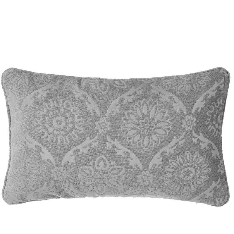 

Lolahome - Cojín arabesco gris de Jacquard de 45x45 cm