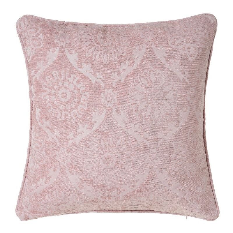 

Lolahome - Cojín arabesco rosa de Jacquard de 45x45 cm