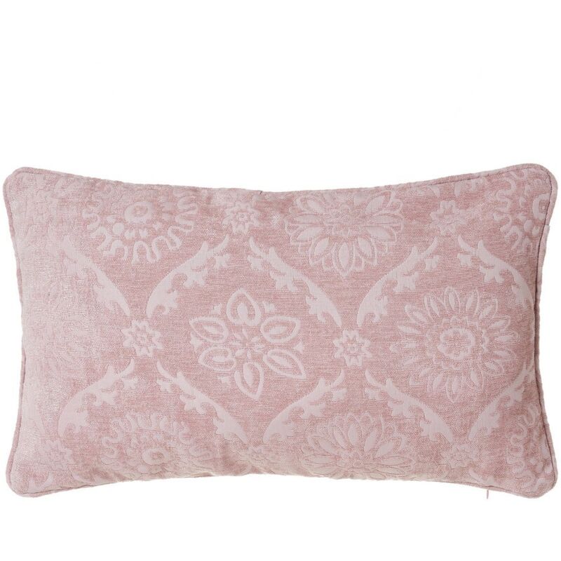 

Lolahome - Cojín arabesco rosa de Jacquard de 50x33 cm