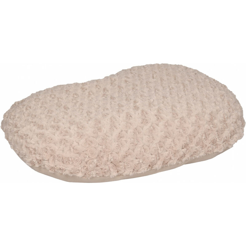 

Cojín beige CUDDLY, ovalado, de lana. 60 x 42 x 8 cm. para el perro.