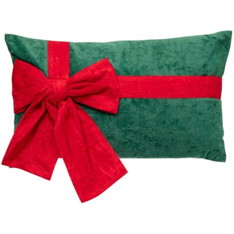 COJÍN BOW VEL VERDE 30X50 - Feeric lights & christmas