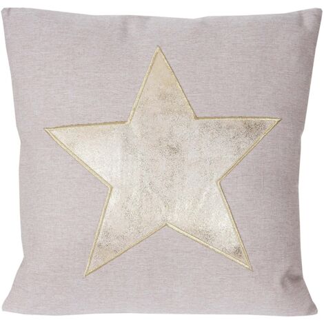 Cojín con estampado de estrellas efecto brillo 45x45 cm desenfundable DEC04080