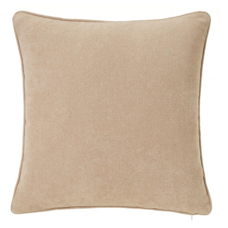 

Lolahome - Cojín con ribete beige de tela de 45x45 cm