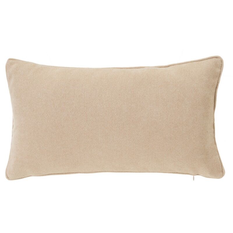 

Lolahome - Cojín con ribete beige de tela de 50x30 cm