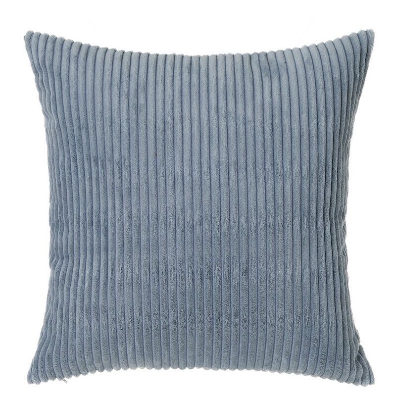 

Lolahome - Cojín cuadrado azul de pana de 45x45 cm