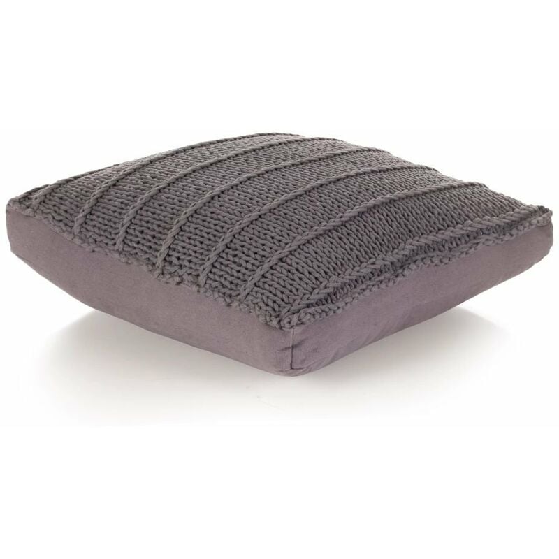 

Cojin cuadrado de suelo algodon tejido 60x60 cm gris