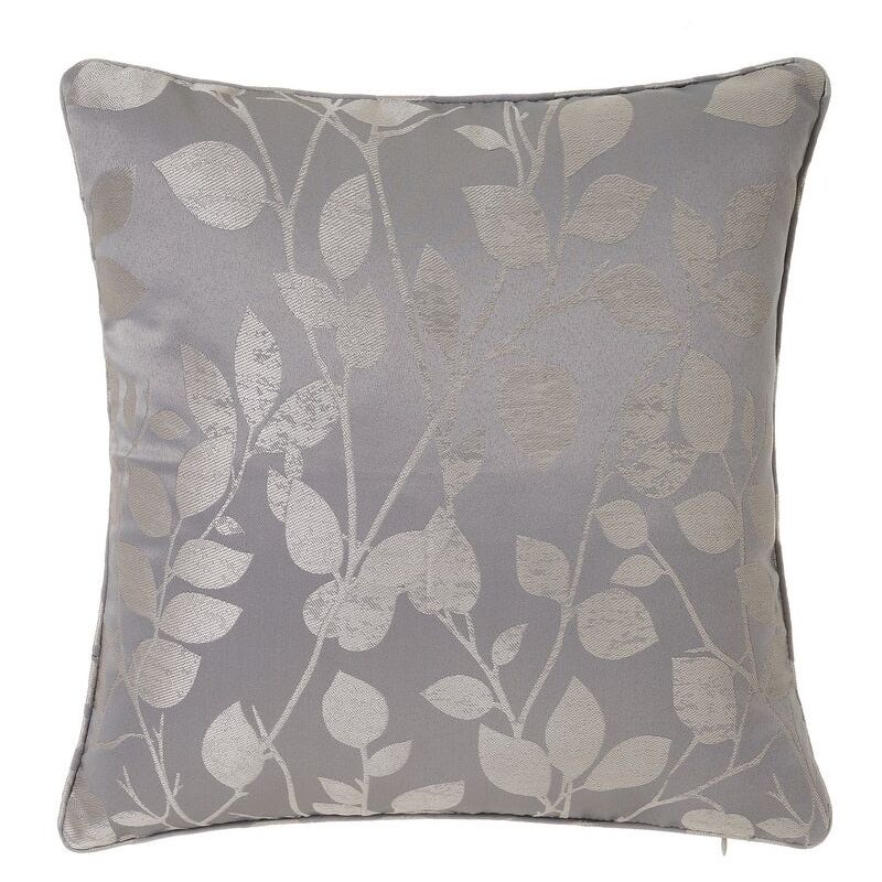 

Lolahome - Cojín damasco gris de Jacquard de 45x45 cm