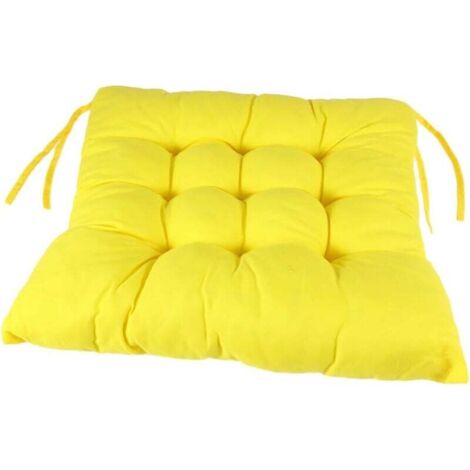 Cojín de asiento 40x40 cm, adecuado para sofás y sillas de jardín de interior y exterior (amarillo)