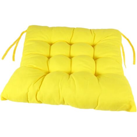 Cojín de asiento de 40x40 cm, adecuado para cojines de asiento de sofá y silla de jardín interior y exterior (amarillo)