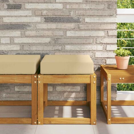 Cojín de asiento de exterior Beige 40 x 40 x 8 cm