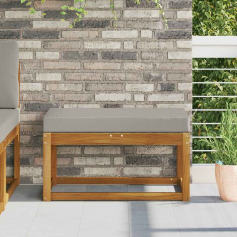 Cojín de asiento de exterior Gris 80 x 40 x 8 cm 100% Poliéster