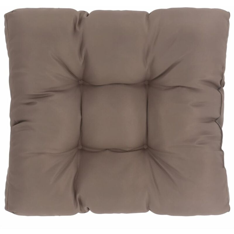 

Cojin de asiento de jardin de tela gris taupe 60x60x10 cm