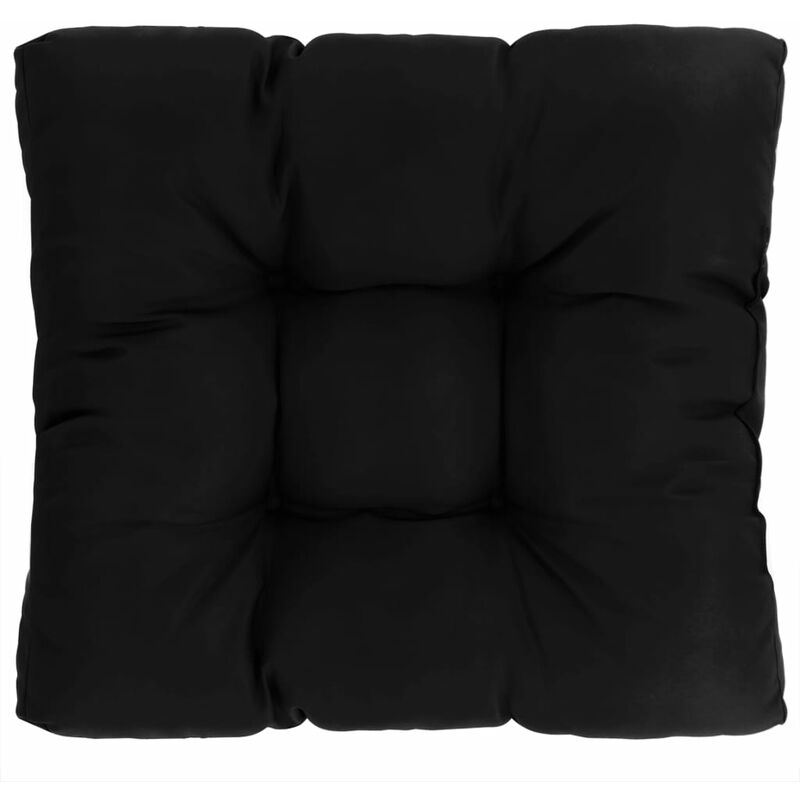 

Cojín de asiento de jardín de tela negro topo 80x80x10 cm