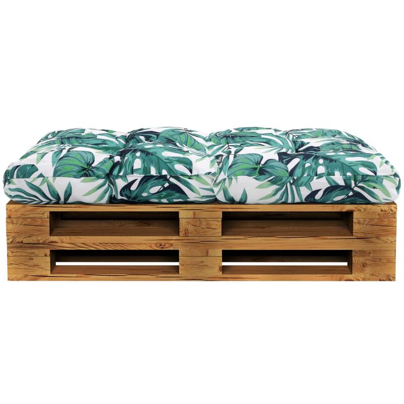 

Cojin de asiento de jardin de tela verde 120x80x10 cm