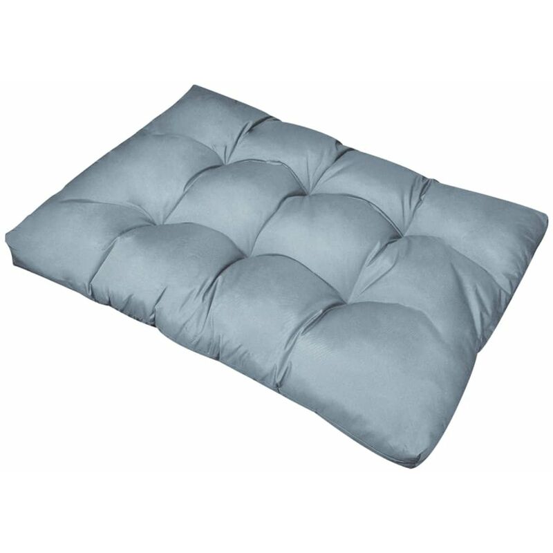 

Cojin de asiento tapizado gris 120x80x10 cm