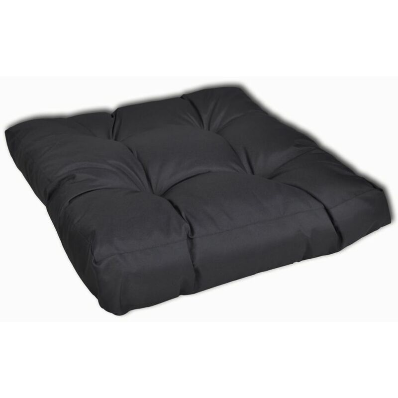

Cojín de asiento tapizado gris 50x50x10 cm