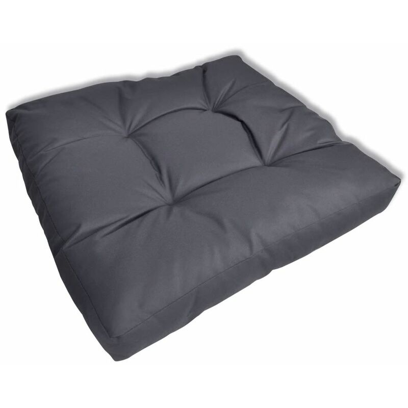 

Cojin de asiento tapizado gris 60x60x10 cm