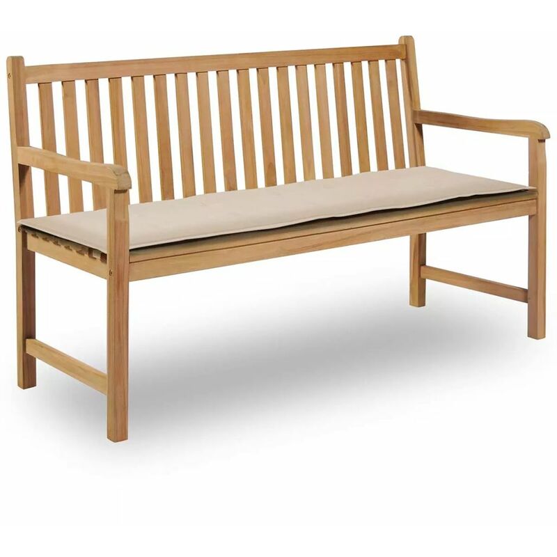 

Cojin de banco de jardin blanco crema 150x50x4 cm