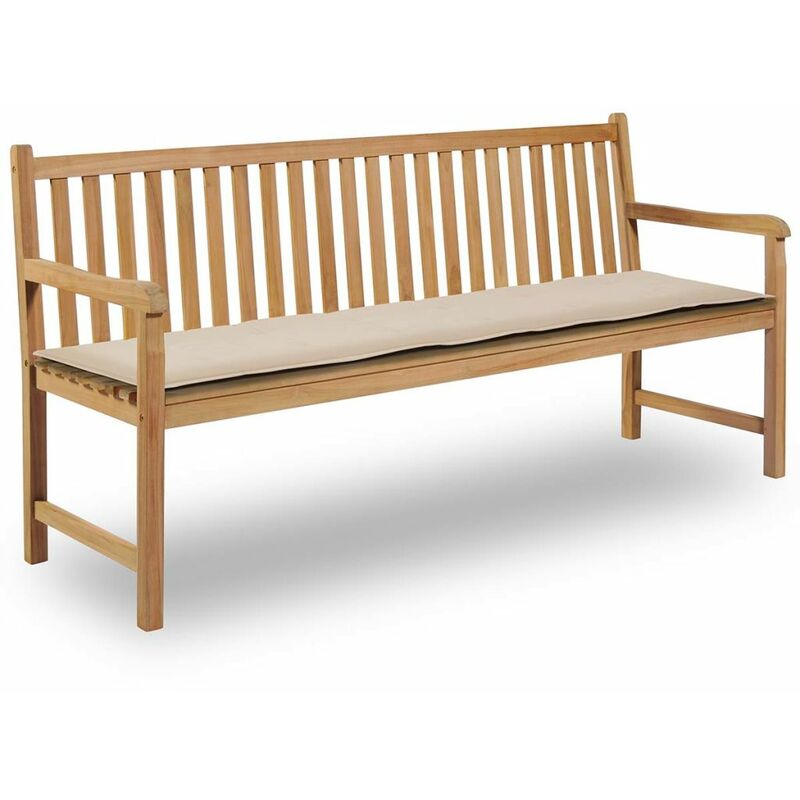 

Cojin de banco de jardin blanco crema 180x50x4 cm