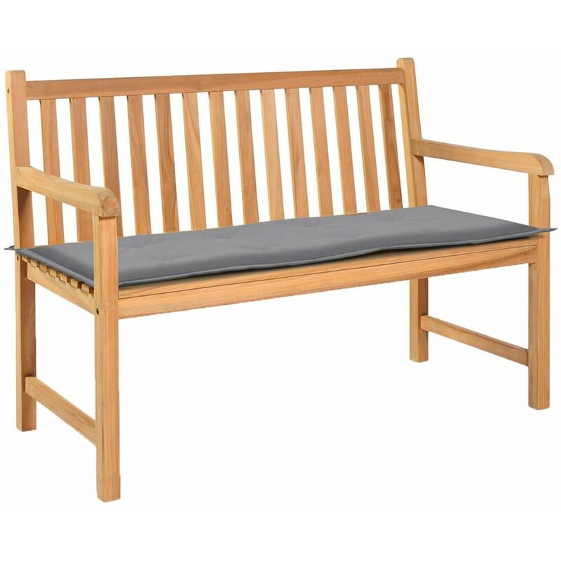 

Cojin de banco de jardin gris 120x50x4 cm