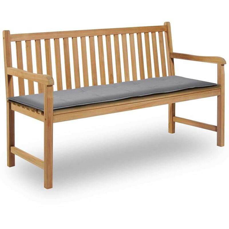 

Cojin de banco de jardin gris 150x50x4 cm