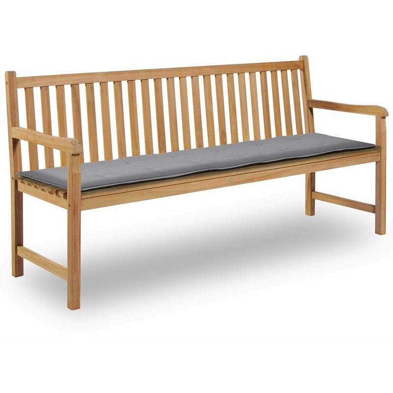 

Cojin de banco de jardin gris 180x50x4 cm