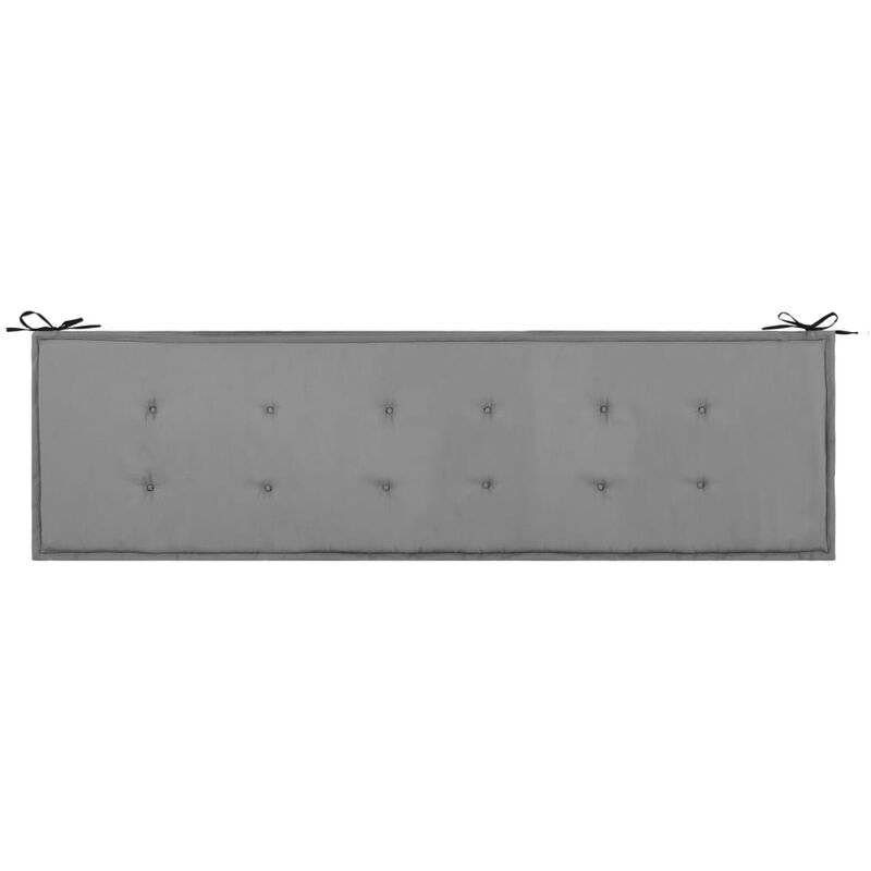 

vidaXL Cojín de banco de jardín negro y gris 200x50x3 cm - Multicolor