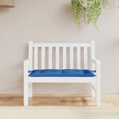 Cojín de banco de jardín tela Oxford azul 110x50x7 cm vidaXL