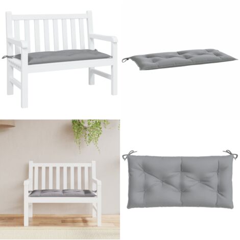 Cojín de banco de jardín tela Oxford gris 100x50x7 cm - Cojín exterior - Cojín para patio