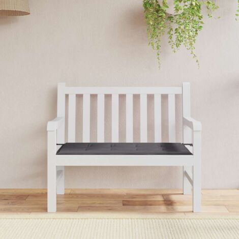 Cojín de banco de jardín tela Oxford gris antracita 120x50x4 cm