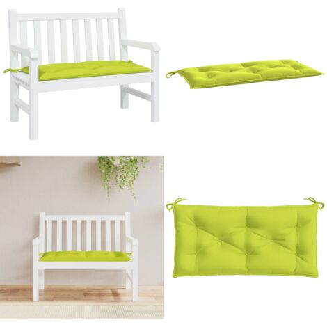 Cojín de banco de jardín tela Oxford verde claro 100x50x7 cm - Cojín exterior - Cojín para patio