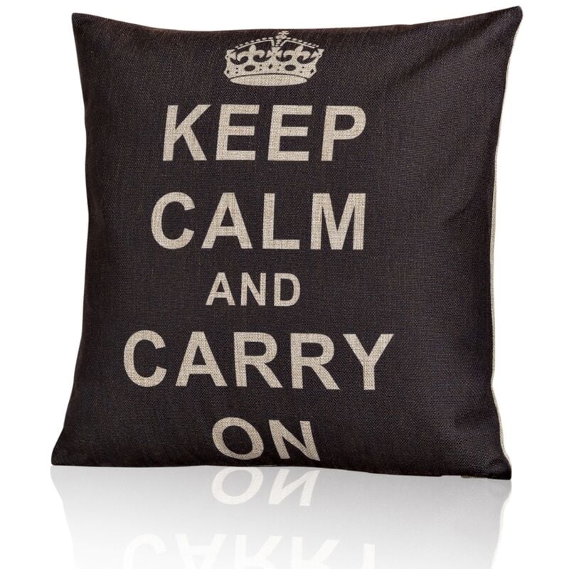 

Cojín de diseño Cojín de banco Cojín de sofá Shabby dicho Keep Calm calma cojín relleno cojín Vintage mueble salón casa hogar sentar sillón