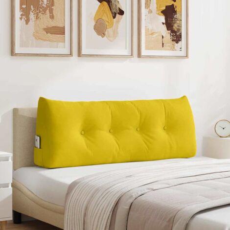 Cojín de Espalda Amarillo 120 x 24 x 50 cm Terciopelo
