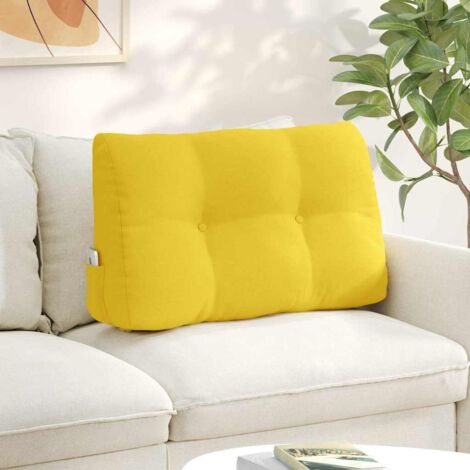 Cojín de Espalda Amarillo Claro 80 x 24 x 50 cm tela