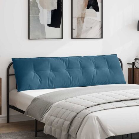 Cojín de Espalda Azul 180 x 50 cm Tela de pana